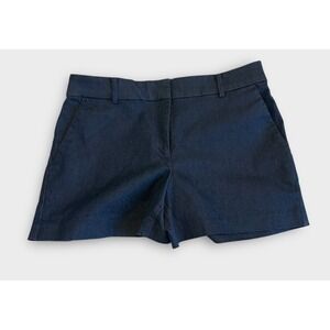 LOFT Navy High-Waist Tailored Shorts